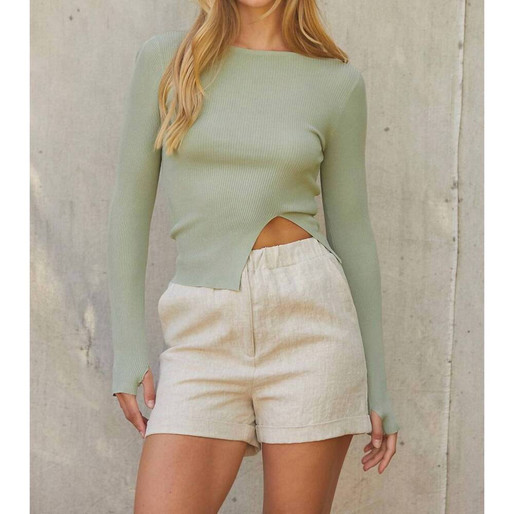 NEW CRESCENT darcie top in eucalyptus